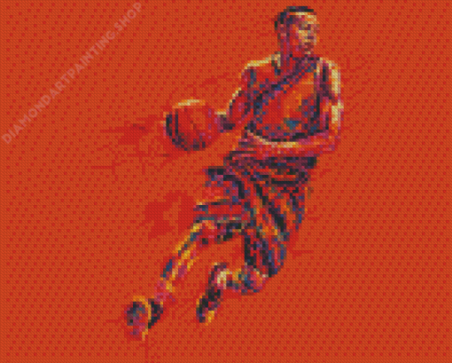 Abstract Basketball Player Diamond Painting