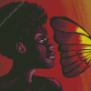 Abstract Black Woman With Butterfly Diamond Painting