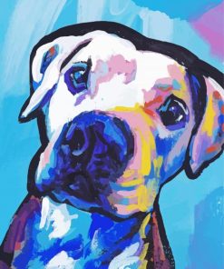 Abstract Pitbull Dog Diamond Painting