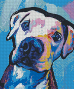 Abstract Pitbull Dog Diamond Painting