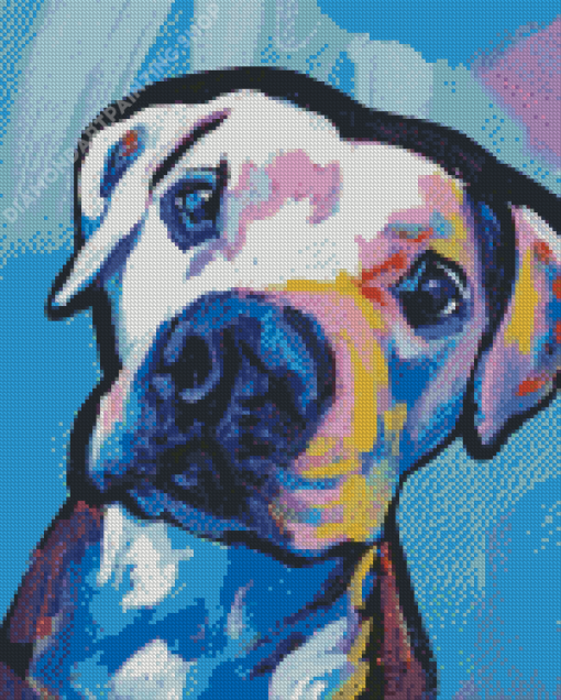 Abstract Pitbull Dog Diamond Painting