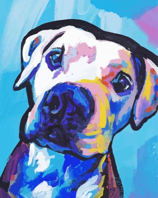 Abstract Pitbull Dog Diamond Painting