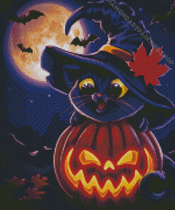 Adorable Halloween Cats Diamond Painting