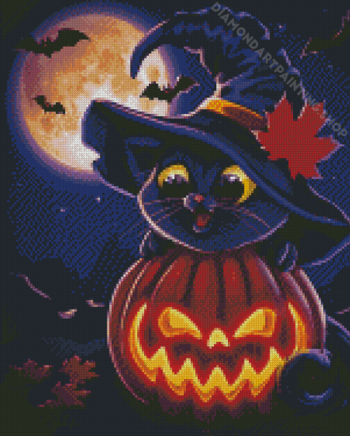 Adorable Halloween Cats Diamond Painting