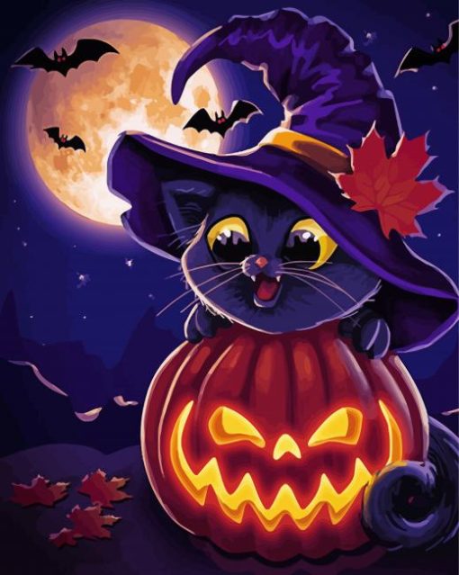 Adorable Halloween Cats Diamond Painting