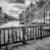 Black And White Amsterdam Bicycle Diamond Painting