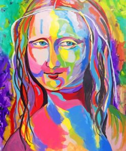 Colorful Abstract Mona Lisa Diamond Painting