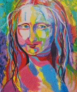 Colorful Abstract Mona Lisa Diamond Painting