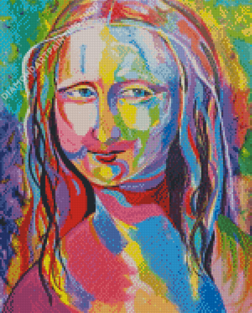 Colorful Abstract Mona Lisa Diamond Painting