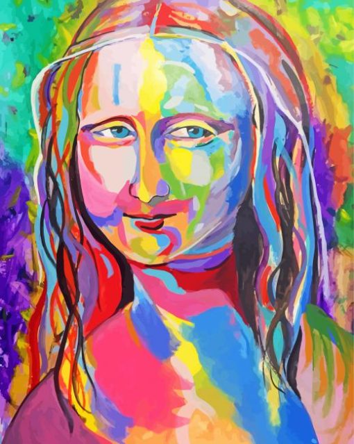 Colorful Abstract Mona Lisa Diamond Painting