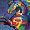 Colorful Alone Horse Diamond Painting