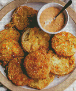 Crispy Fried Green Tomatoes With Sauce Diamond Painting