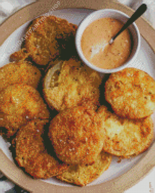 Crispy Fried Green Tomatoes With Sauce Diamond Painting