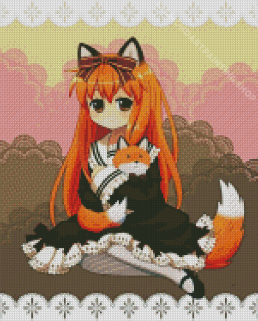 Cute Anime Human Fox Diamond Painting