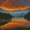 Dale Hollow Sunset Water Reflection Diamond Painting