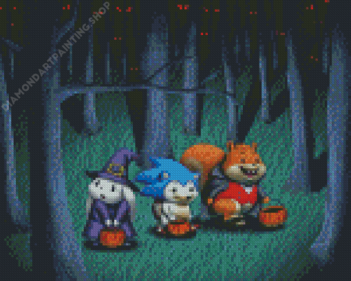 Dangerous Creepy Forest Diamond Painting