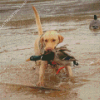 Dog Hunting Duck Diamond Painting