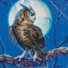 Fantasy Fierce Owl Art Diamond Painting