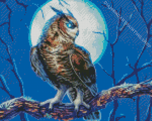 Fantasy Fierce Owl Art Diamond Painting