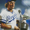 George Brett Holding A Trophy Diamond Painting