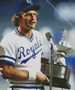 George Brett Holding A Trophy Diamond Painting