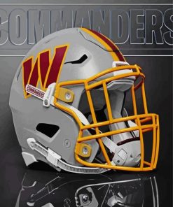 Grey Washington Commanders Helmet Diamond Painting