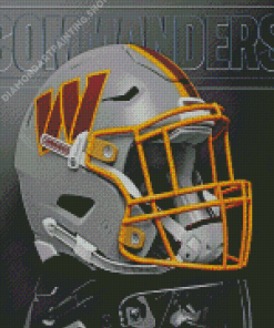 Grey Washington Commanders Helmet Diamond Painting