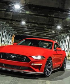 Luxury Red Mustang Gt Diamond Painting