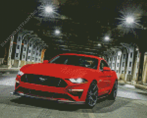 Luxury Red Mustang Gt Diamond Painting