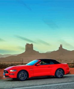 Luxury Red Mustang Gt Car Diamond Painting