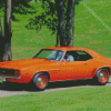 Orange 69 Camaro Diamond Painting