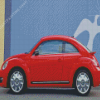 Red Volkswagen Bug Car Diamond Painting