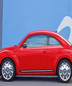 Red Volkswagen Bug Car Diamond Painting