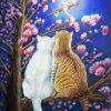 Romantic Cat Art Moonlight Diamond Painting