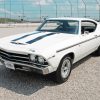 White 1969 Chevy Chevelle Diamond Painting