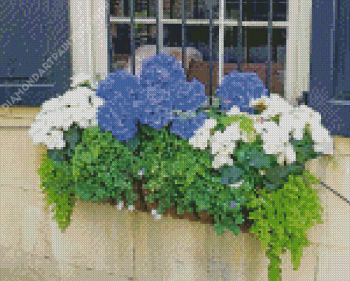 Window Flowring Plants Diamond Painting