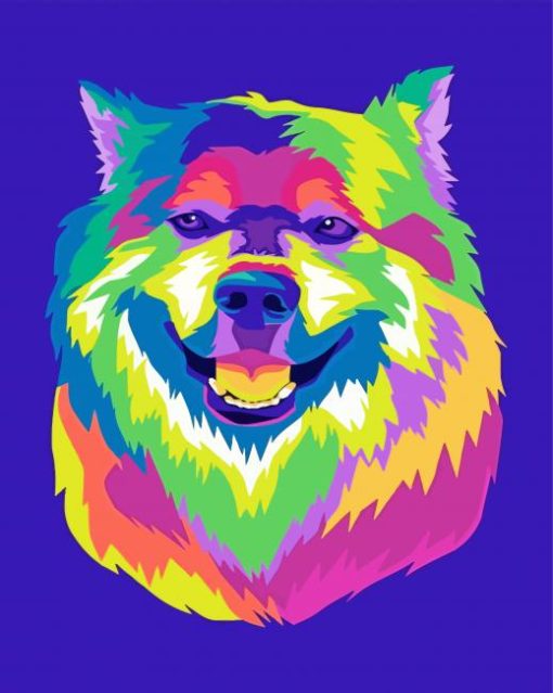 Wolf Pop Art Smiling Diamond Painting