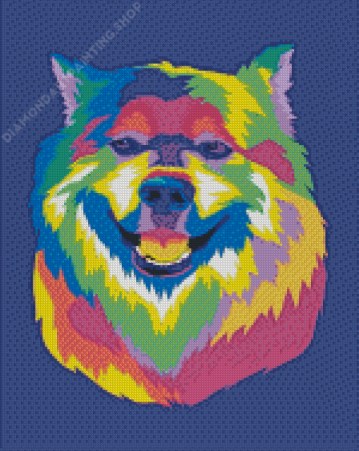 Wolf Pop Art Smiling Diamond Painting