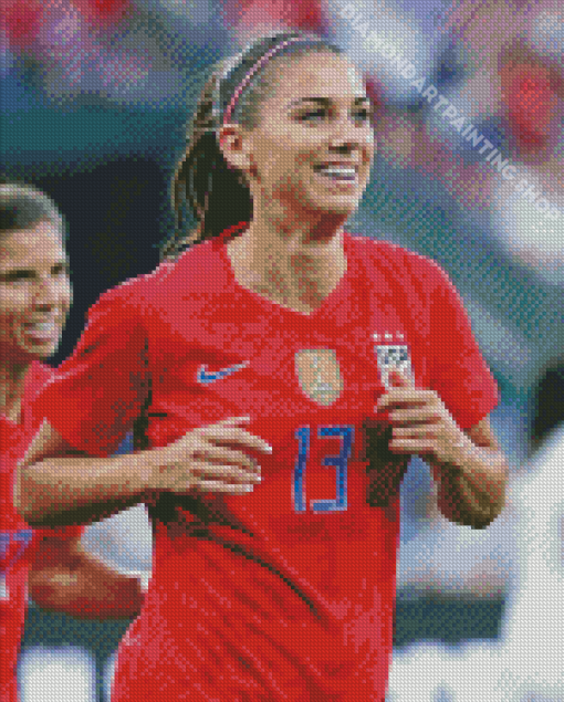 Alex Morgan Woman Soccer Player Diamond Painting