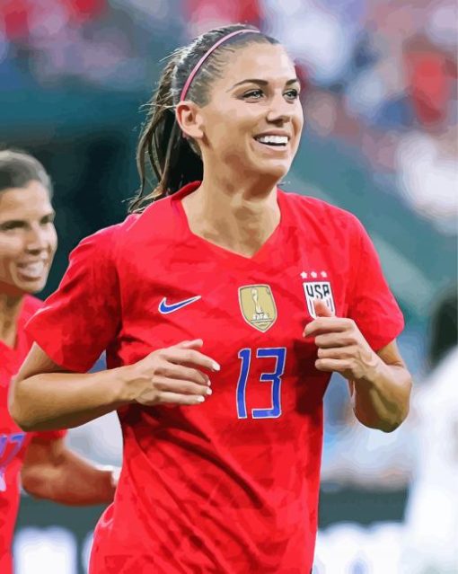 Alex Morgan Woman Soccer Player Diamond Painting