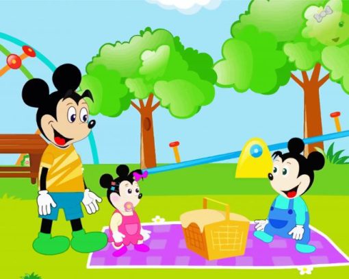 Baby Mickey Mouse Playing Diamond Painting