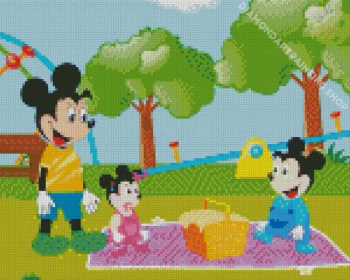 Baby Mickey Mouse Playing Diamond Painting