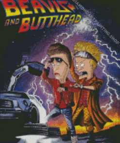 Beavis And Butthead Back To The Future Diamond Painting