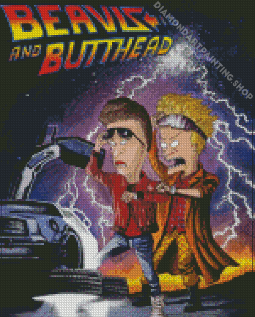 Beavis And Butthead Back To The Future Diamond Painting