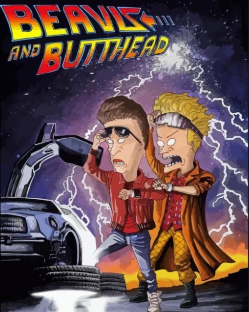 Beavis And Butthead Back To The Future Diamond Painting