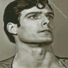 Black And White Christopher Reeves Actor Diamond Painting