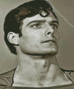 Black And White Christopher Reeves Actor Diamond Painting