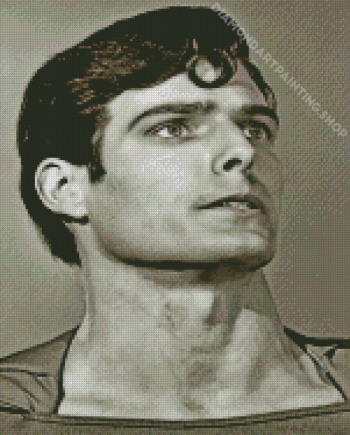 Black And White Christopher Reeves Actor Diamond Painting