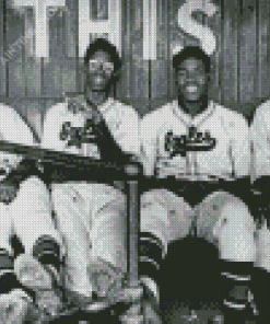 Black And White Negro League Baseball Players Diamond Painting