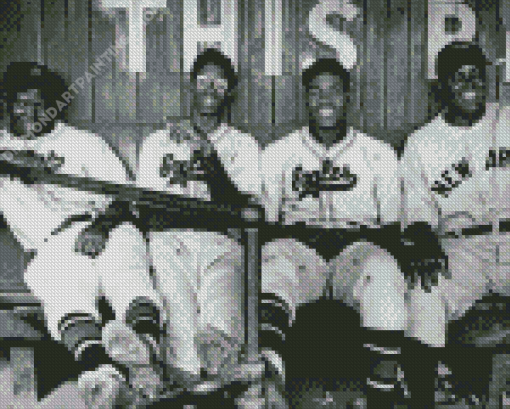 Black And White Negro League Baseball Players Diamond Painting